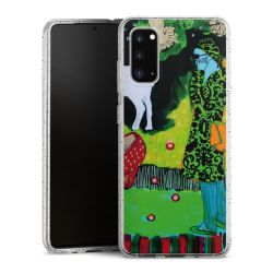 Silikon Glitter Case transparent-silber