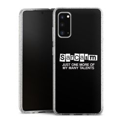 Silikon Glitter Case transparent-silber