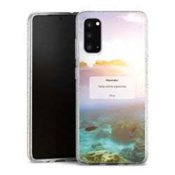 Silikon Glitter Case transparent-silber