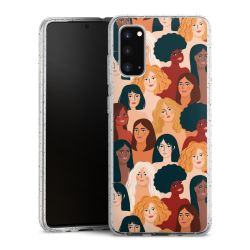 Silikon Glitter Case transparent-silber