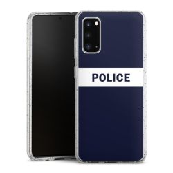 Silikon Glitter Case transparent-silber