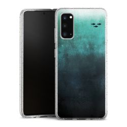 Silikon Glitter Case transparent-silber