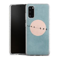 Silikon Glitter Case transparent-silber