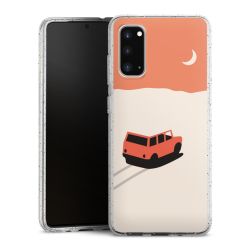 Silikon Glitter Case transparent-silber