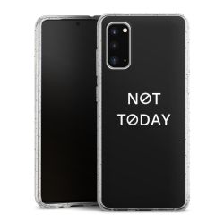 Silikon Glitter Case transparent-silber