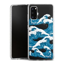 Silikon Glitter Case transparent-silber