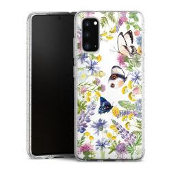 Silikon Glitter Case transparent-silber