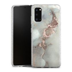 Silikon Glitter Case transparent-silber