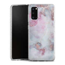 Silikon Glitter Case transparent-silber