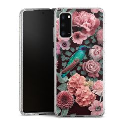 Silikon Glitter Case transparent-silber