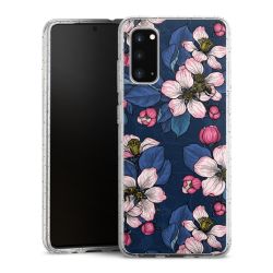 Silikon Glitter Case transparent-silber