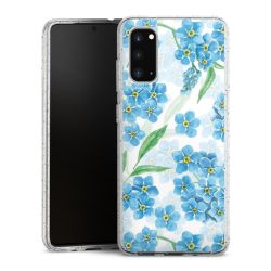 Silikon Glitter Case transparent-silber