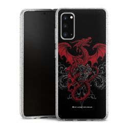 Silikon Glitter Case transparent-silber