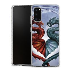 Silikon Glitter Case transparent-silber