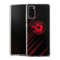 Silikon Glitter Case transparent-silber