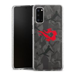 Silikon Glitter Case transparent-silber