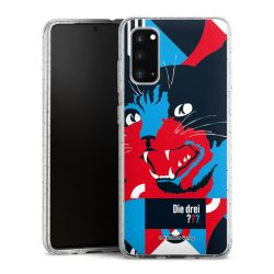 Silikon Glitter Case transparent-silber