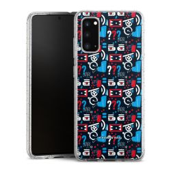 Silikon Glitter Case transparent-silber