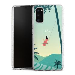 Silikon Glitter Case transparent-silber