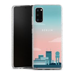 Silikon Glitter Case transparent-silber