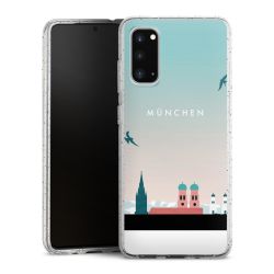 Silikon Glitter Case transparent-silber