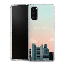 Silikon Glitter Case transparent-silber