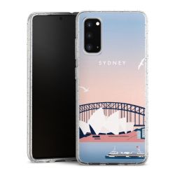 Silikon Glitter Case transparent-silber