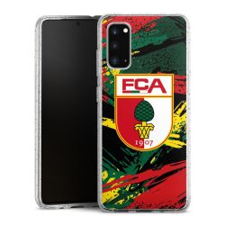 Silikon Glitter Case transparent-silber