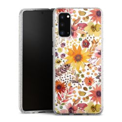 Silikon Glitter Case transparent-silber