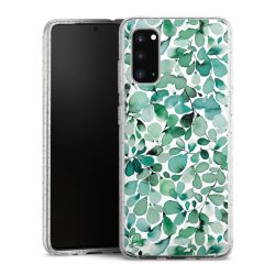 Silikon Glitter Case transparent-silber