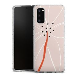 Silikon Glitter Case transparent-silber