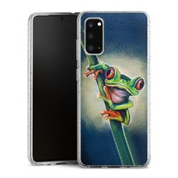 Silikon Glitter Case transparent-silber