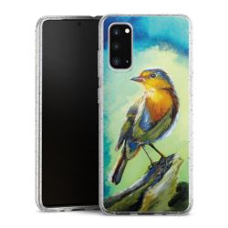 Silikon Glitter Case transparent-silber