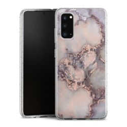 Silikon Glitter Case transparent-silber