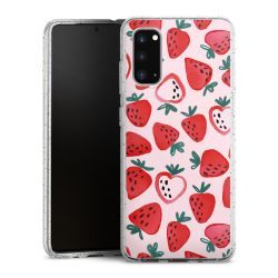 Silikon Glitter Case transparent-silber