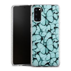 Silikon Glitter Case transparent-silber