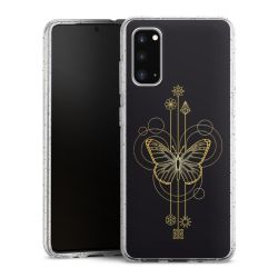 Silikon Glitter Case transparent-silber