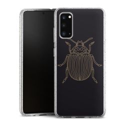 Silikon Glitter Case transparent-silber