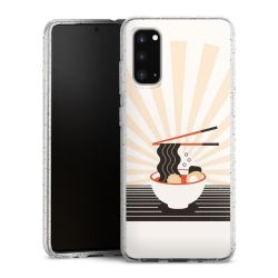 Silikon Glitter Case transparent-silber