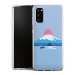 Silikon Glitter Case transparent-silber