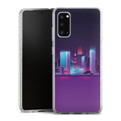 Silikon Glitter Case transparent-silber