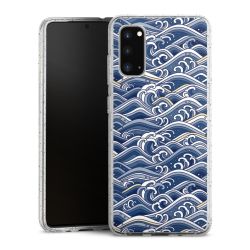 Silikon Glitter Case transparent-silber