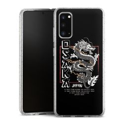 Silikon Glitter Case transparent-silber