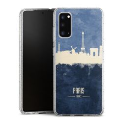 Silikon Glitter Case transparent-silber