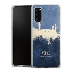 Silikon Glitter Case transparent-silber