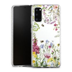 Silikon Glitter Case transparent-silber