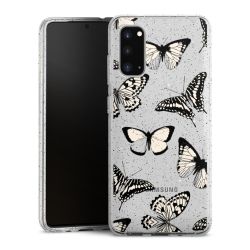 Silikon Glitter Case transparent-silber