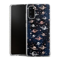 Silikon Glitter Case transparent-silber