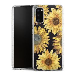 Silikon Glitter Case transparent-silber