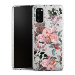 Silikon Glitter Case transparent-silber